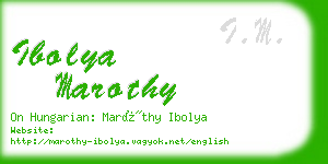 ibolya marothy business card